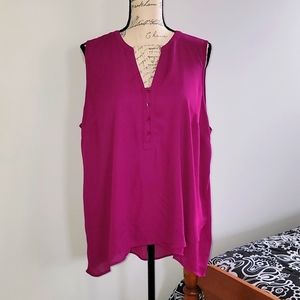Nwot Plum Sheer sleeveless top